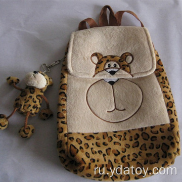 Удобный плюшевый рюкзак с леопардовым животным